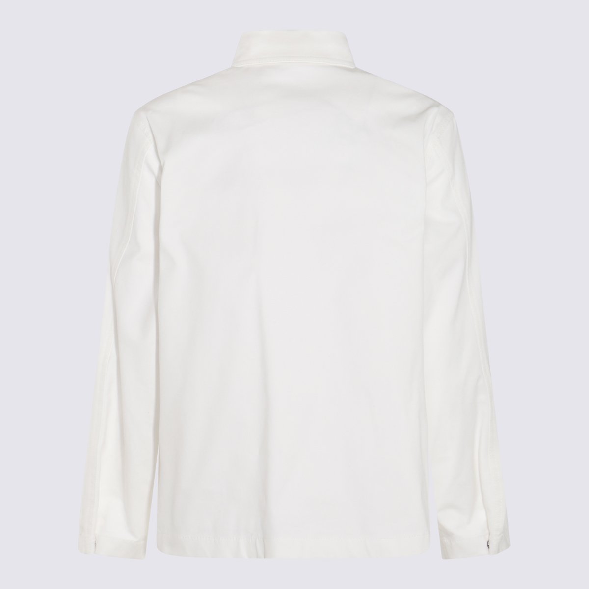 Valentino White Cotton Blend Shirt Jacket Wit