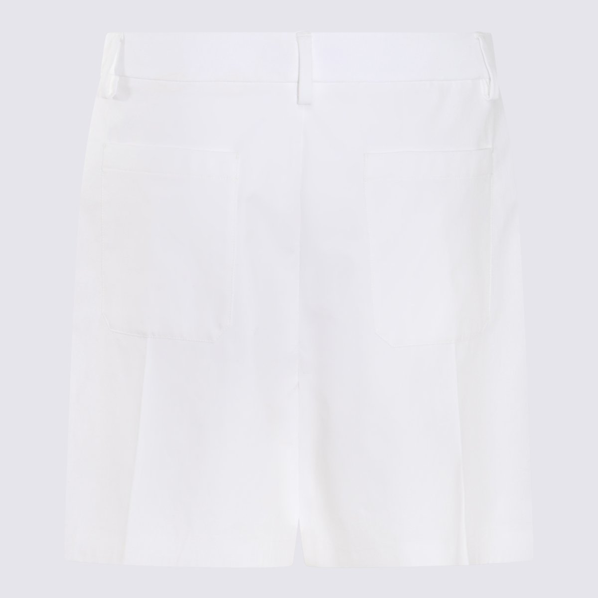 Valentino Tailored White Shorts with Minimalist Design Wit