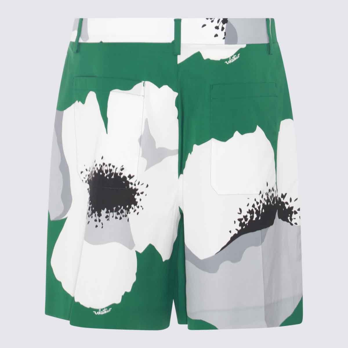 Valentino Tailored Floral Print Shorts with Structured Silhouette Wit