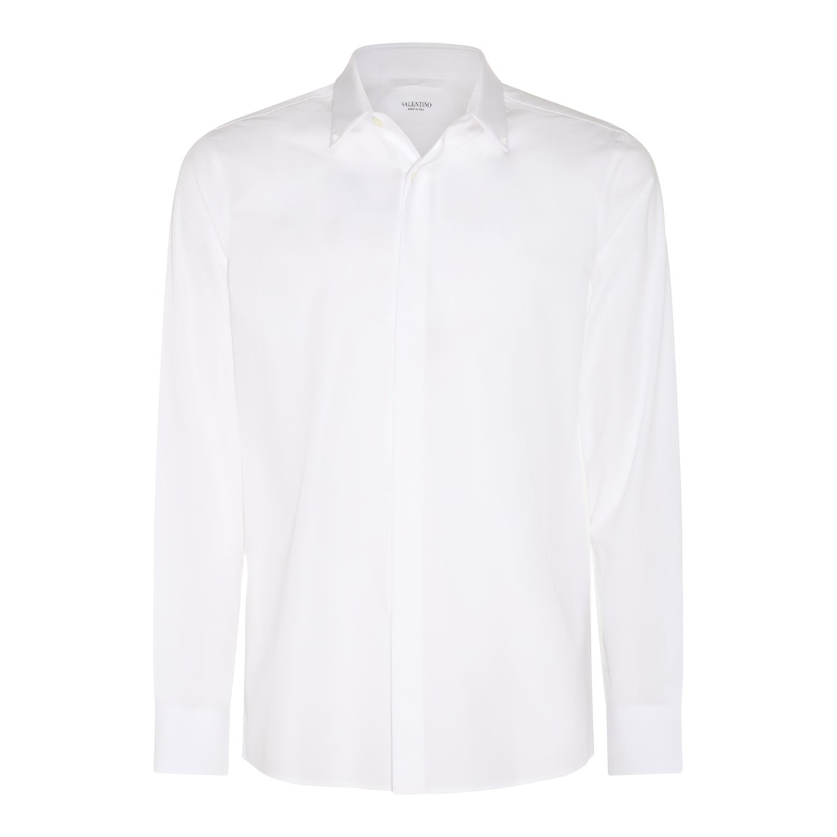 Valentino White Cotton Stud Detailing Shirt Wit