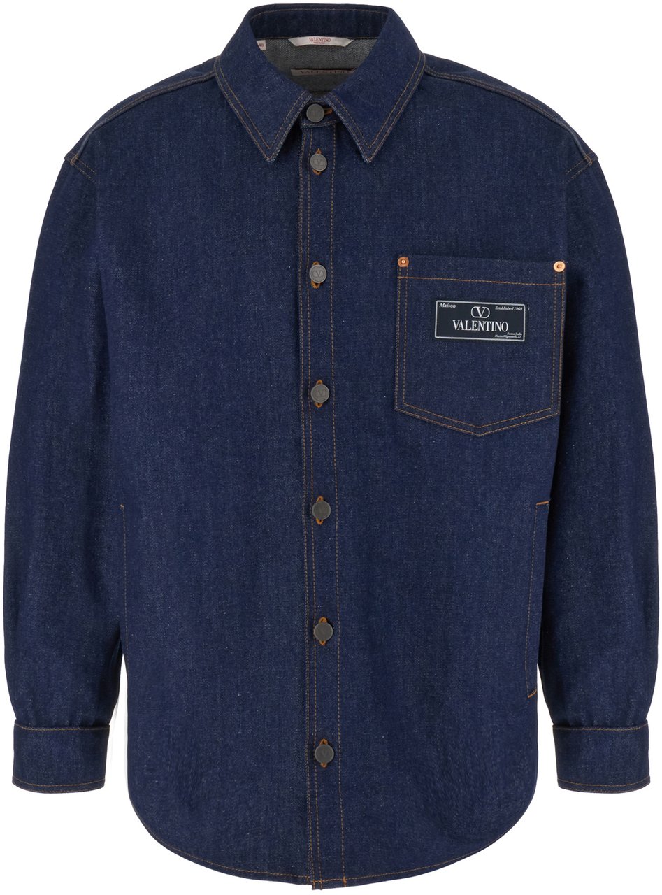 Valentino Valentino Denim shirt Blauw