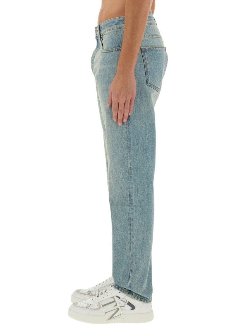 Valentino Light Wash Denim Pants Blauw