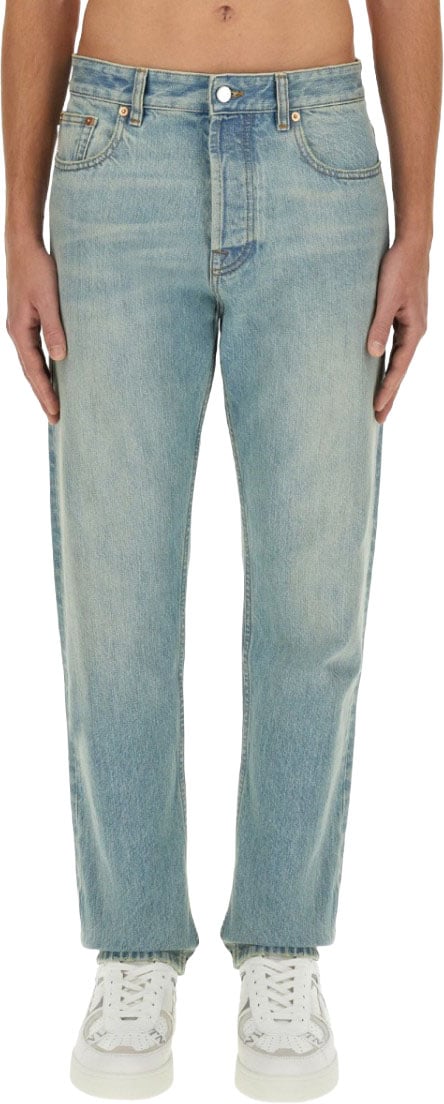 Valentino Light Wash Denim Pants Blauw