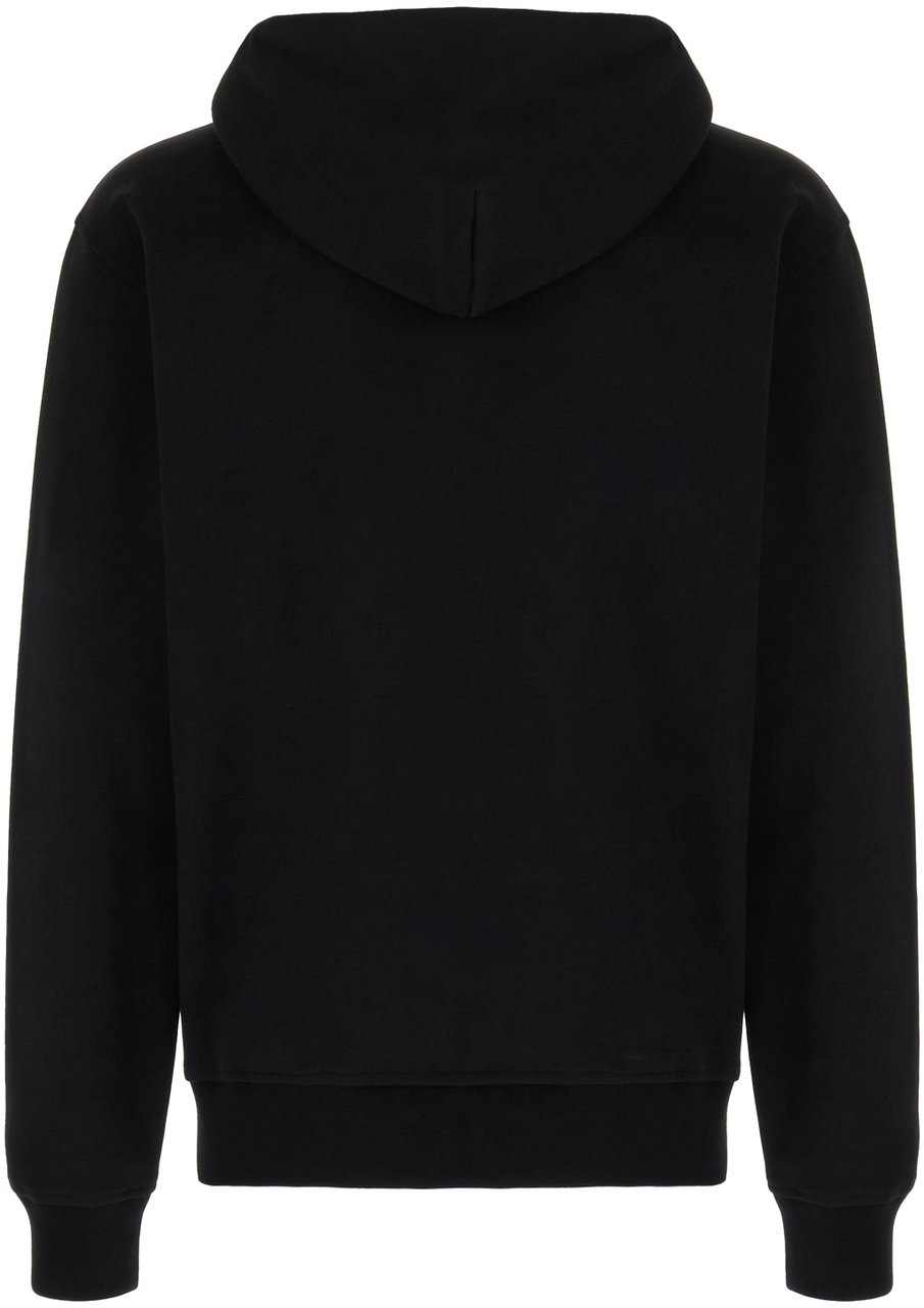 Valentino Valentino Black cotton blend sweatshirt Zwart