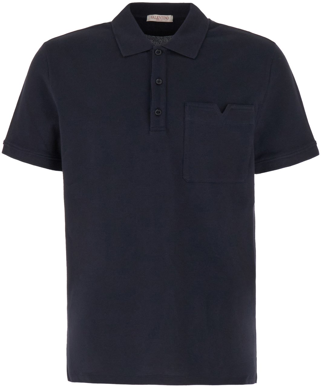 Valentino Valentino Navy blue piquet polo shirt Blauw