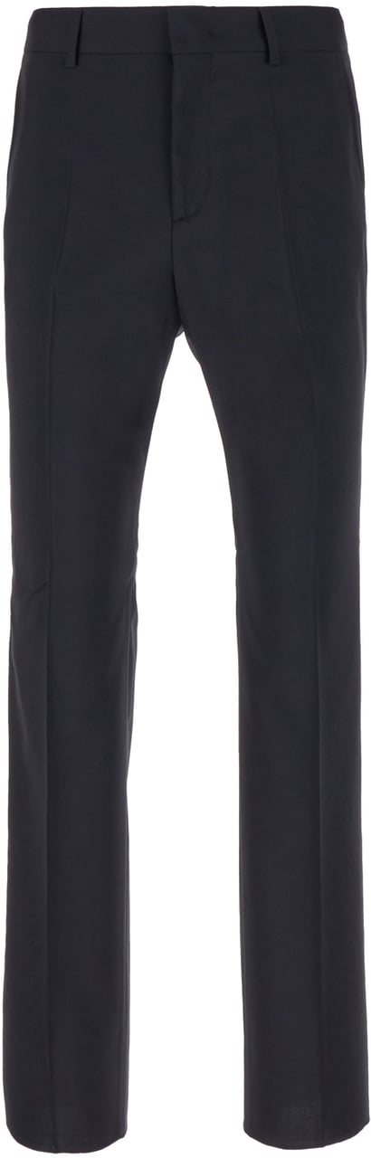 Valentino Valentino Midnight blue wool blend pants Blauw