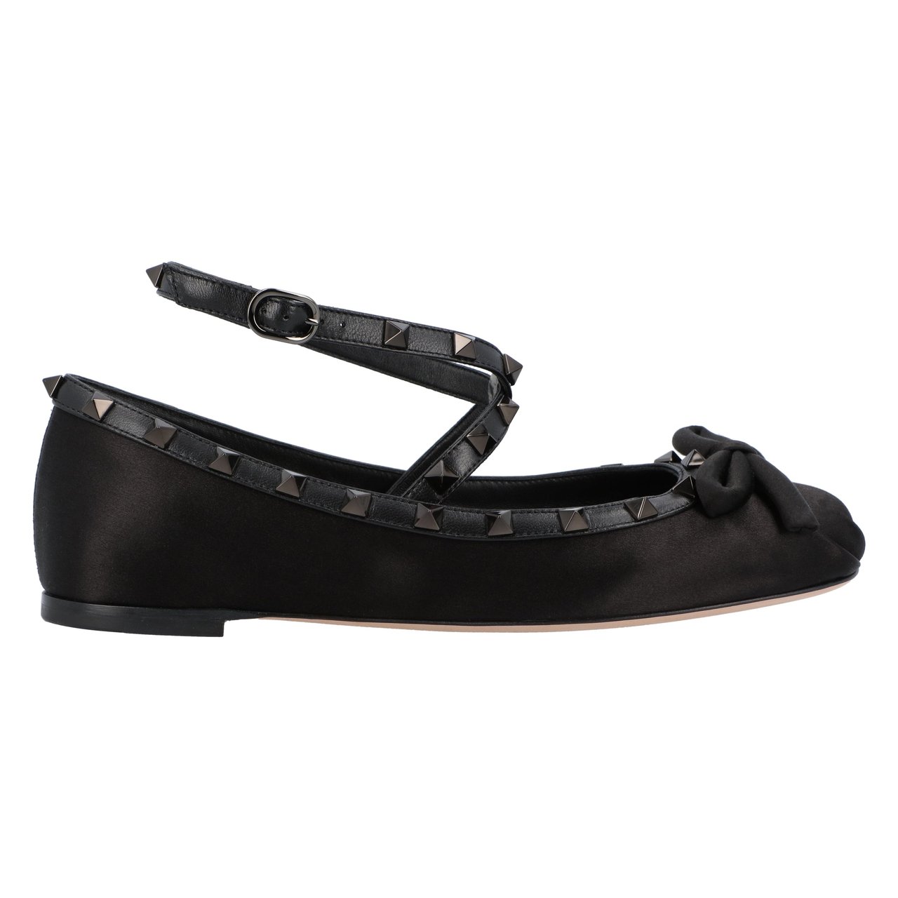 Valentino Rockstud Ballerinas Black Zwart