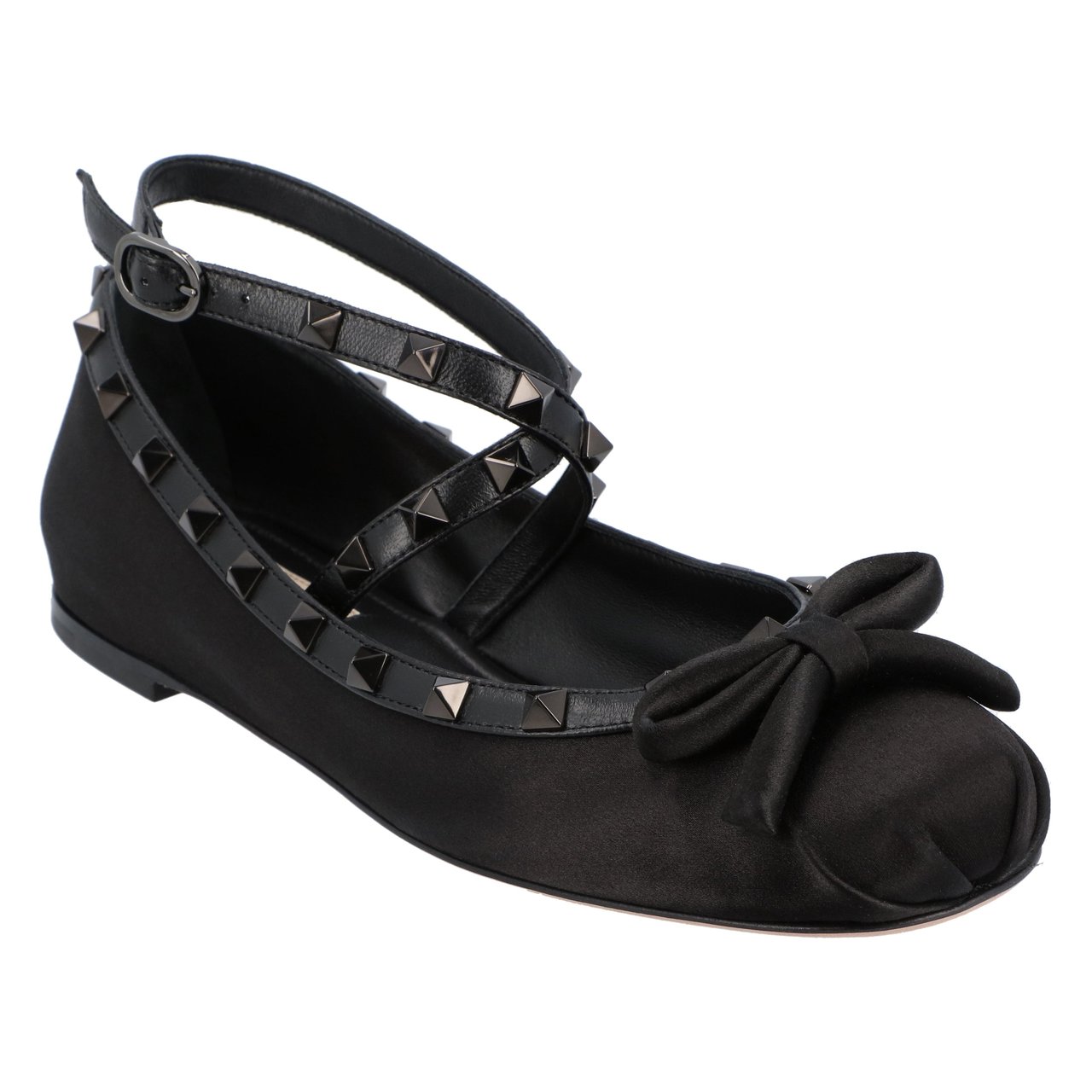 Valentino Rockstud Ballerinas Black Zwart