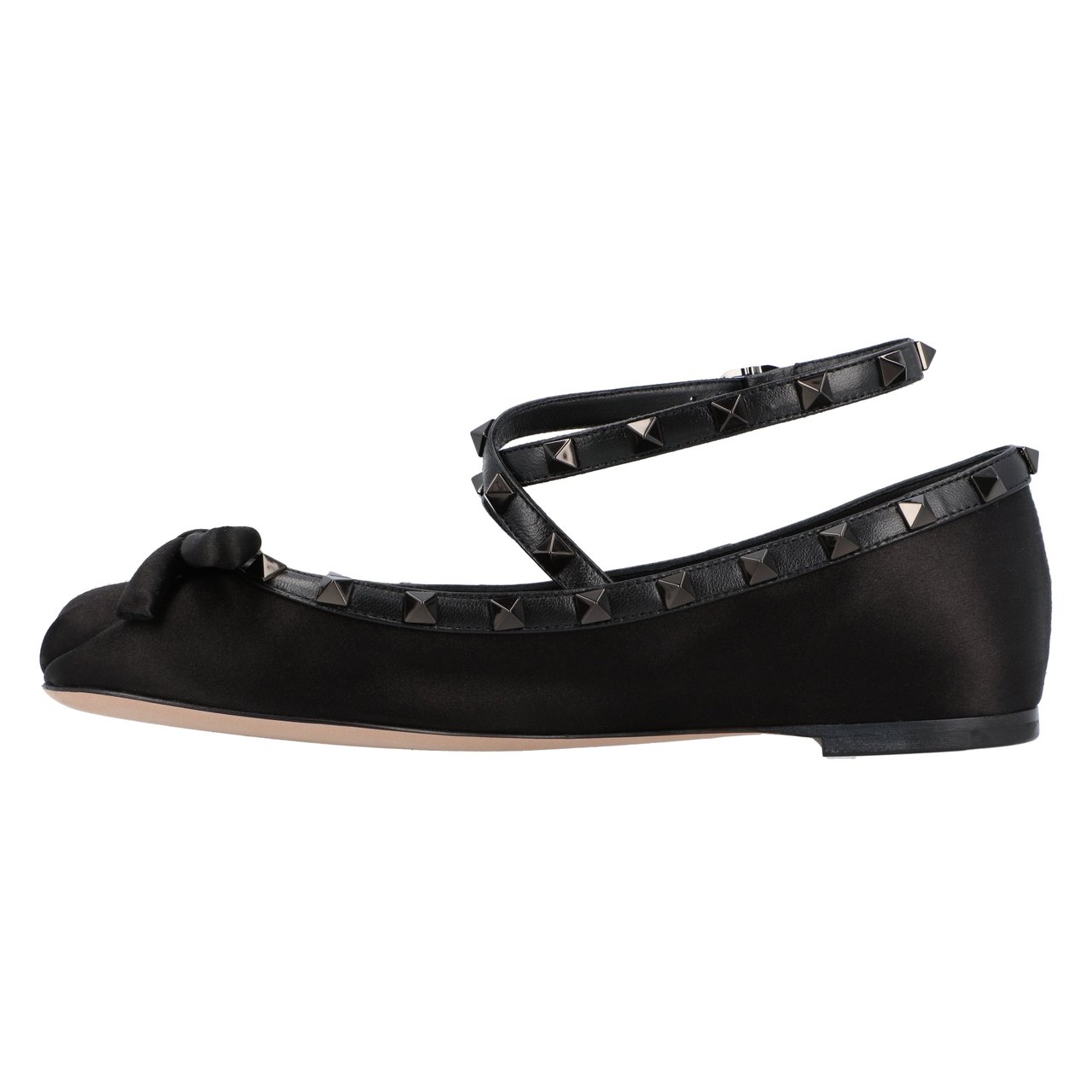 Valentino Rockstud Ballerinas Black Zwart