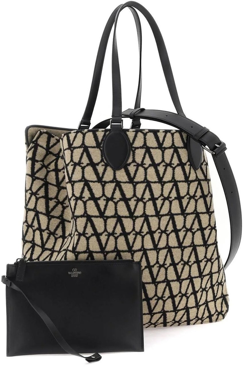 Valentino Valentino Garavani Toile Iconographe Reversible Tote Bag Beige