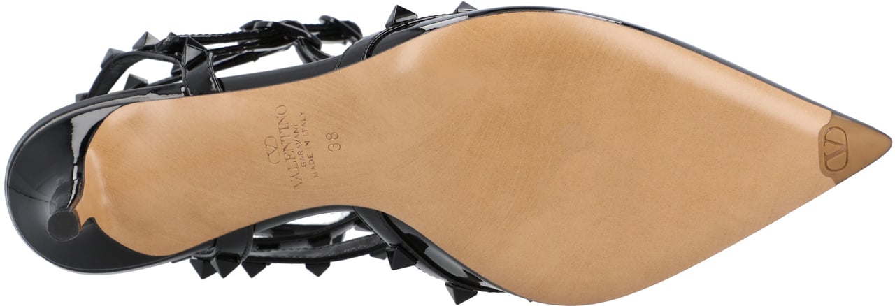 Valentino Patent Leather Sandal-Pumps Zwart