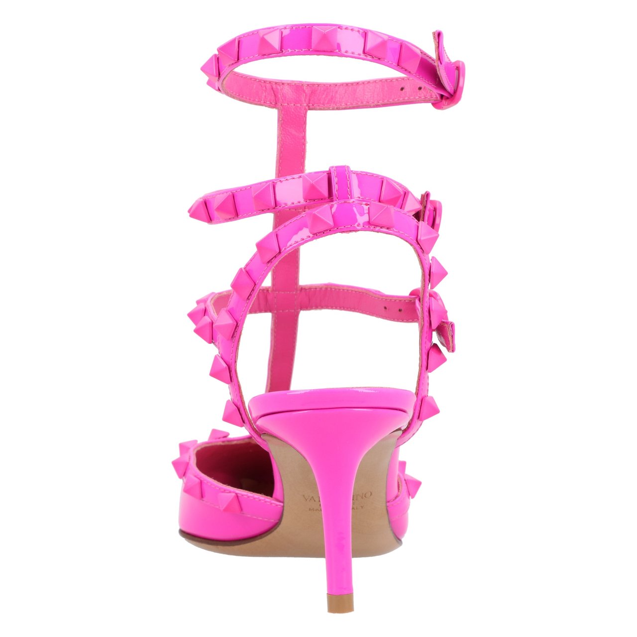 Valentino Calfskin Open Pumps Pink Roze