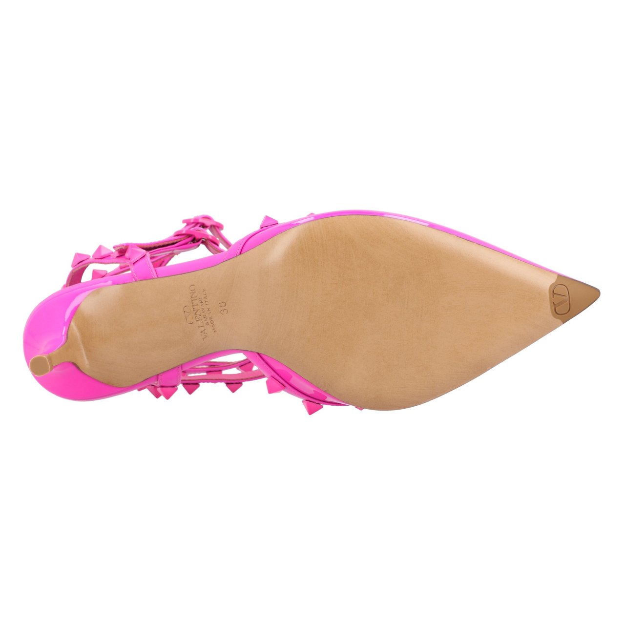 Valentino Calfskin Open Pumps Pink Roze