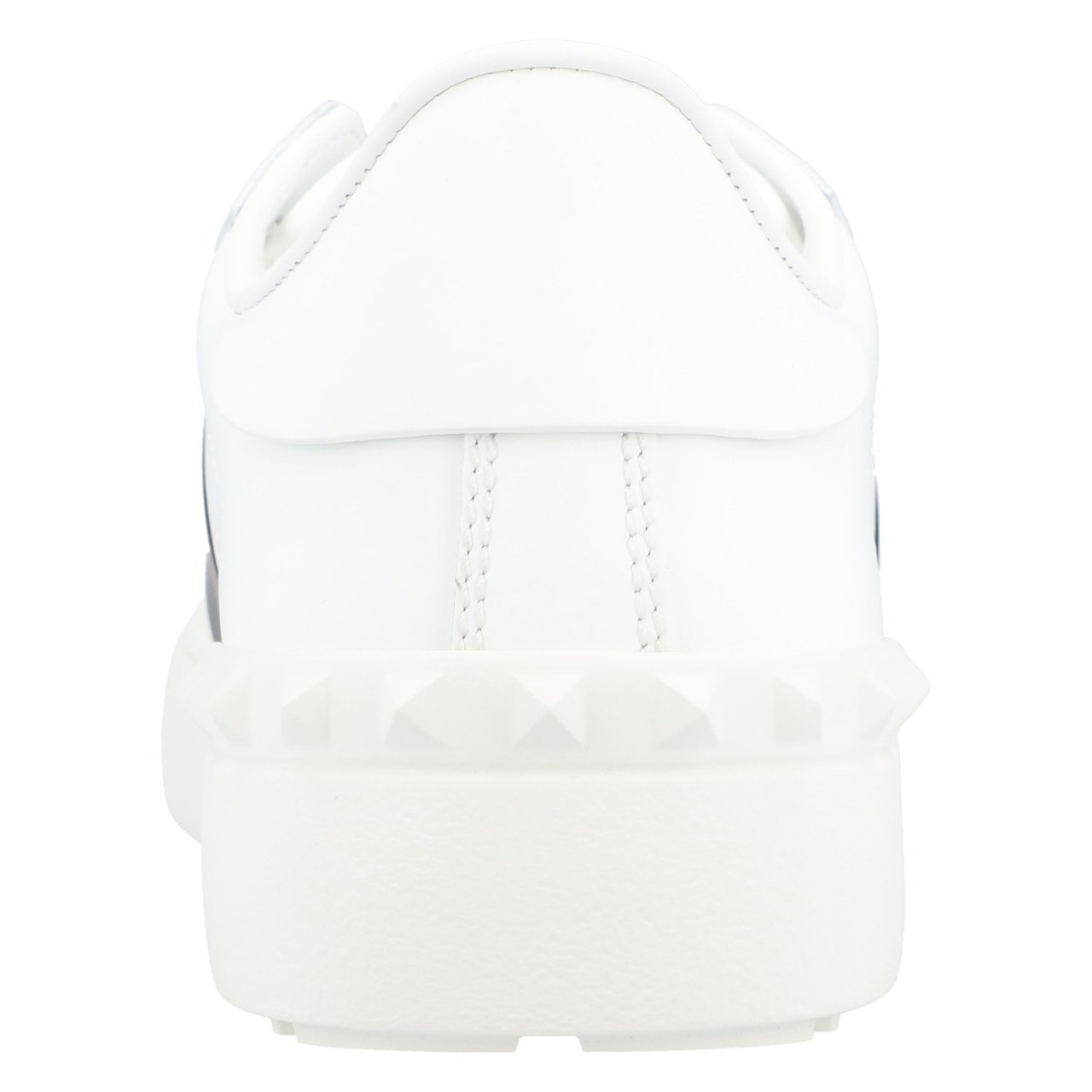 Valentino Calfskin Sneakers With Contrasting Bands And Rubber Studs Wit