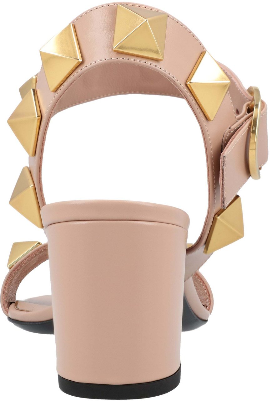 Valentino Roman Stud Calfskin Sandal Roze