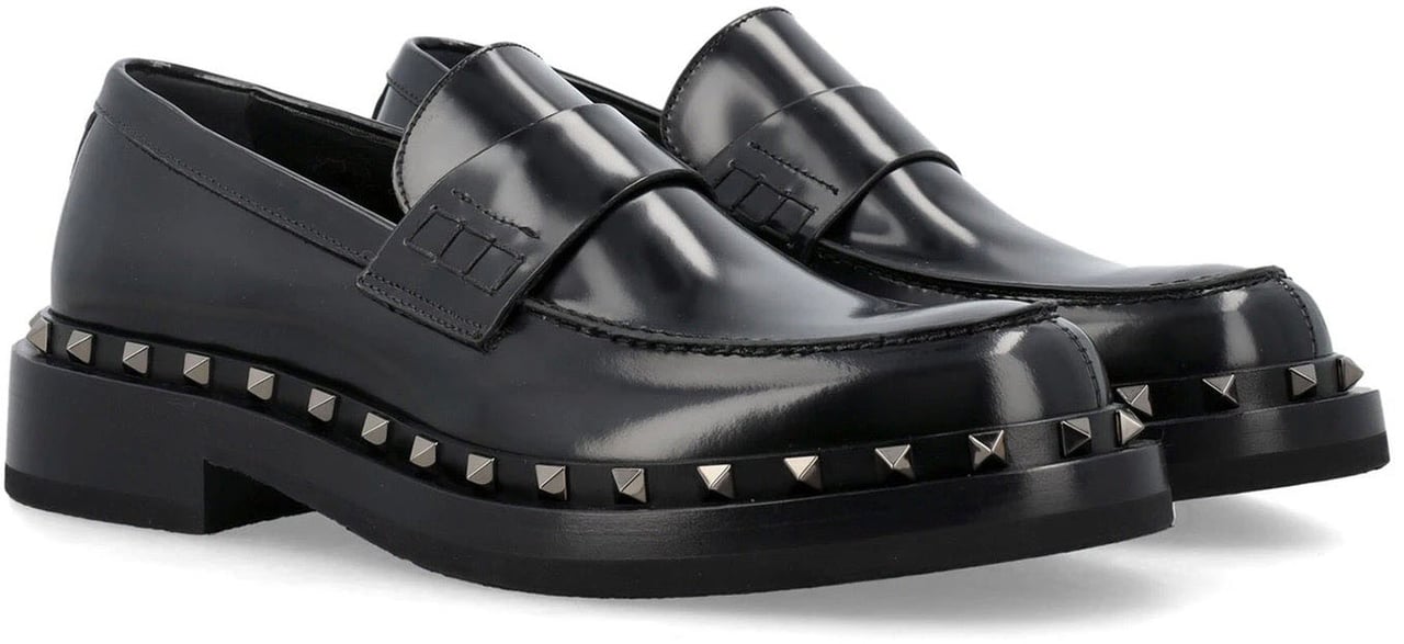 Valentino Valentino Garavani Rockstud 35mm Leather Sandals Zwart