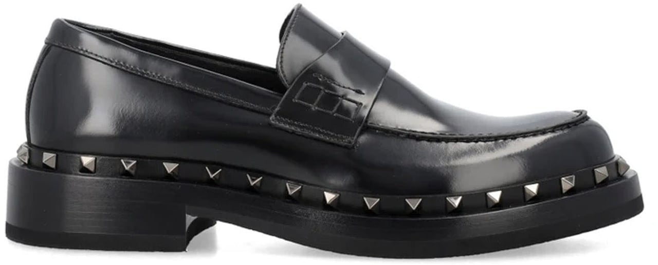 Valentino Valentino Garavani Rockstud 35mm Leather Sandals Zwart