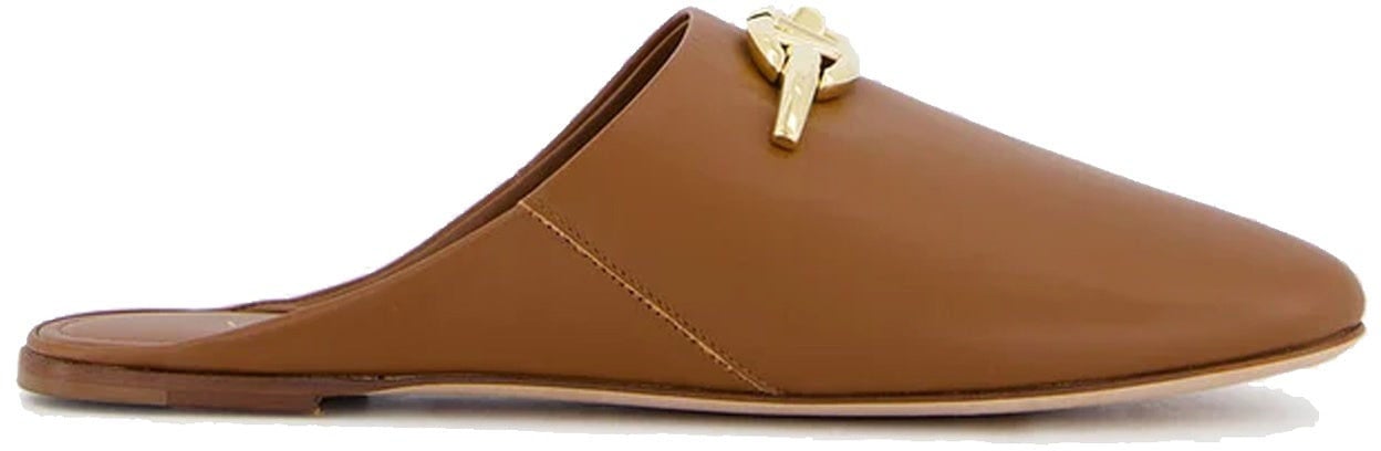 Valentino Valentino Garavani VLogo Signature Leather Mules Bruin