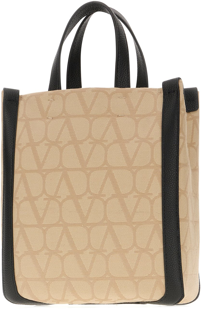 Valentino Valentino Beige Toile Iconographe fabric handbag Beige