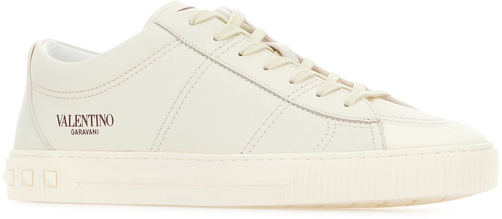 Valentino Valentino Chalk leather sneakers Neutraal