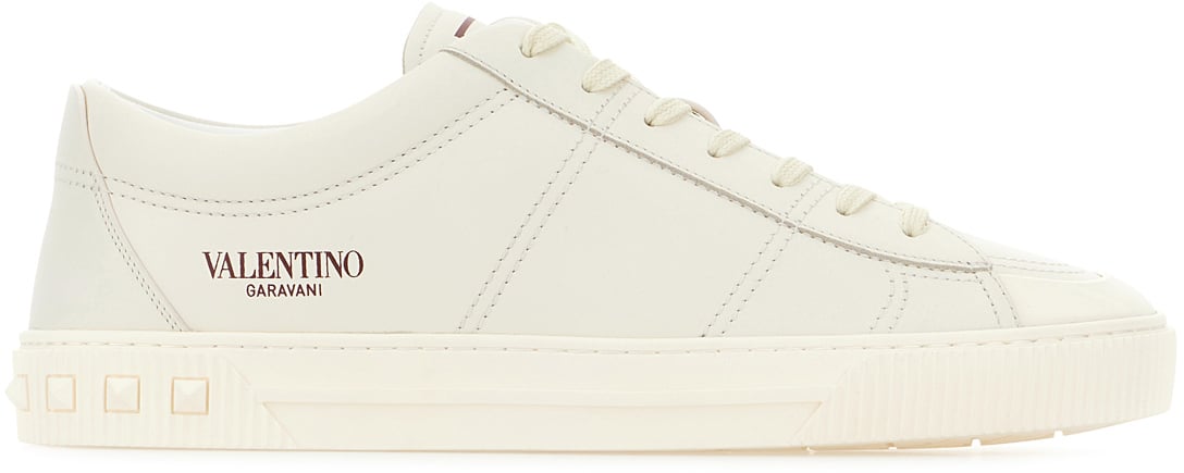 Valentino Valentino Chalk leather sneakers Neutraal