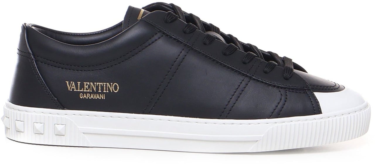 Valentino Valentino Garavani Leather Sneakers Zwart