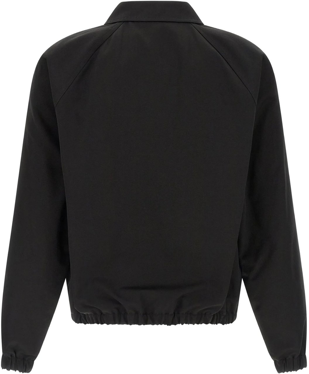 Valentino Black Vgold Cropped Cotton Jacket Zwart