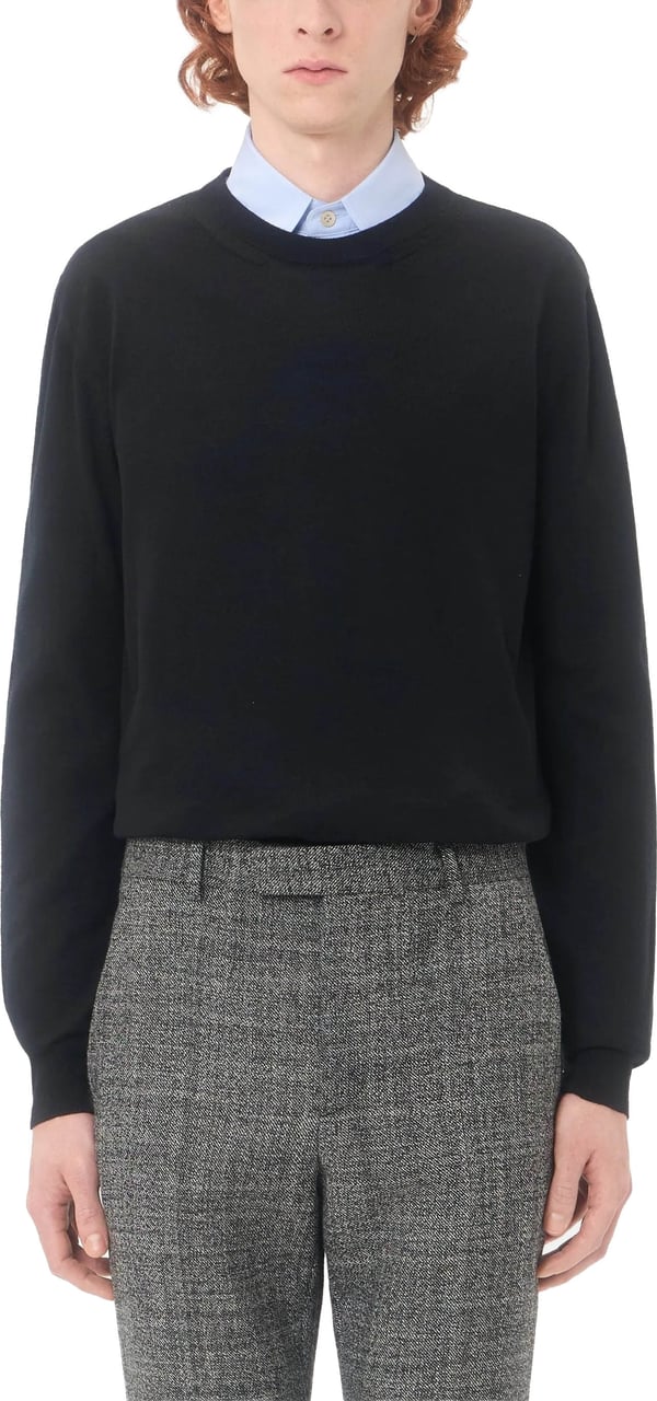 Valentino Black Vlogo Signature Wool Sweater Zwart