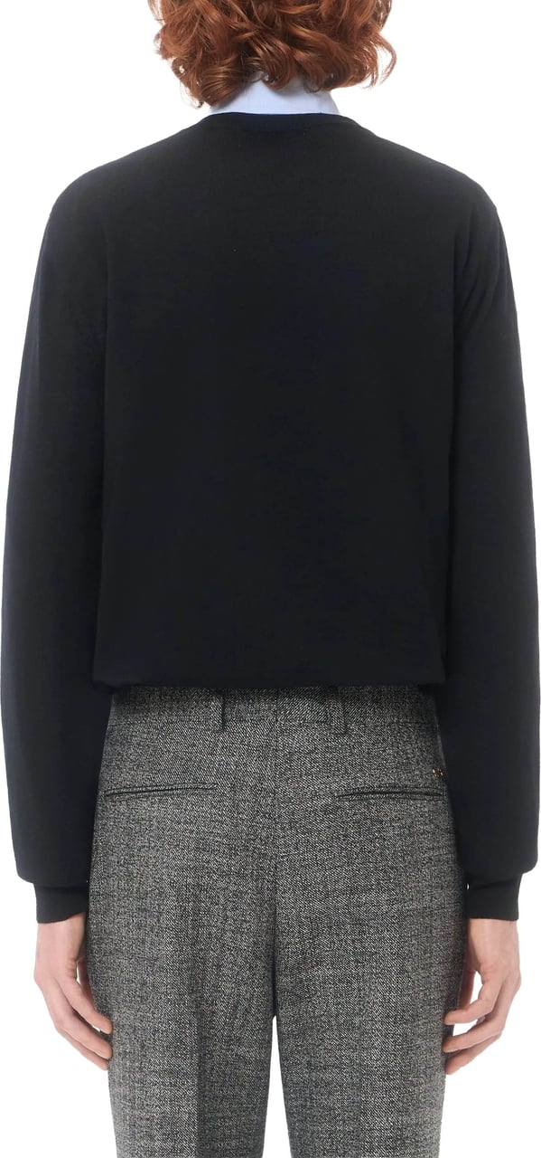 Valentino Black Vlogo Signature Wool Sweater Zwart