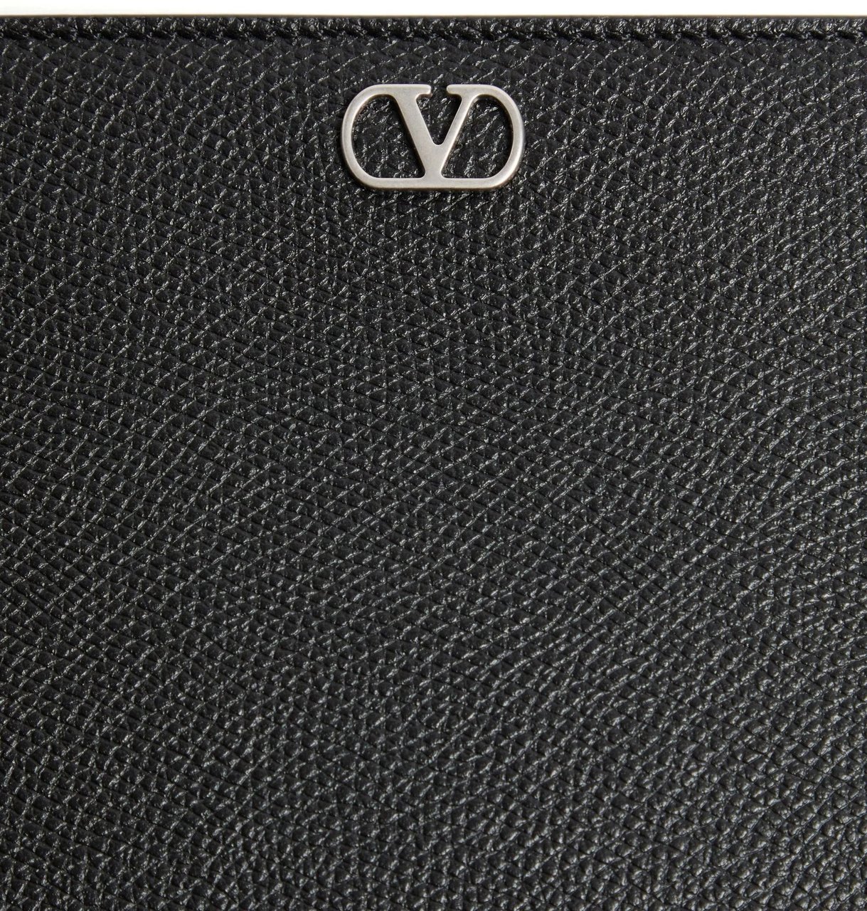Valentino Black Pouch Vlogo Signature Leather Clutches Zwart