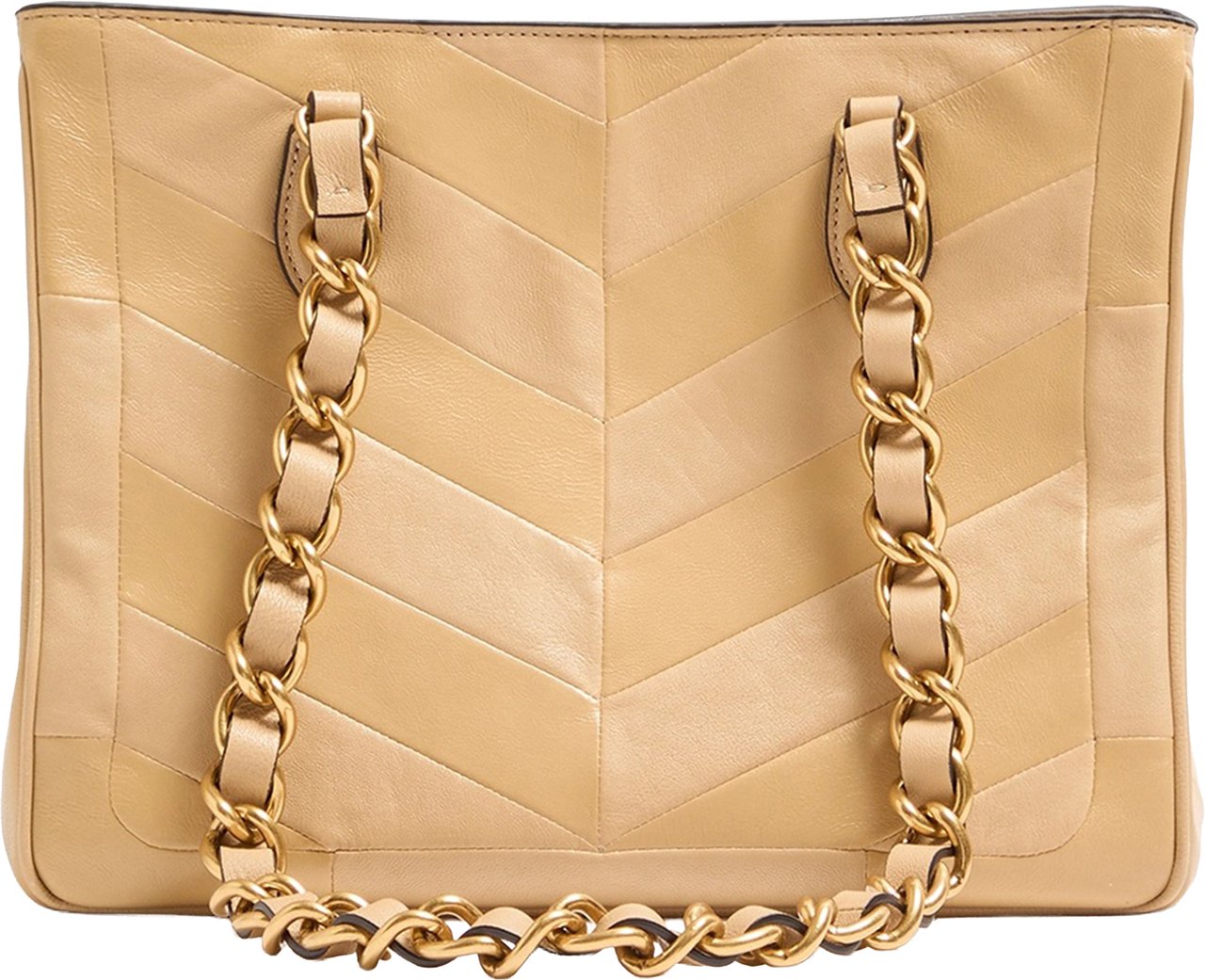 Valentino Black Laseine Chevron Quilted Nappa Tote Bruin