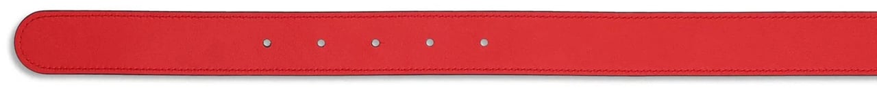 Valentino Black/Red Reversible Vlogo Signature Leather Belt Zwart