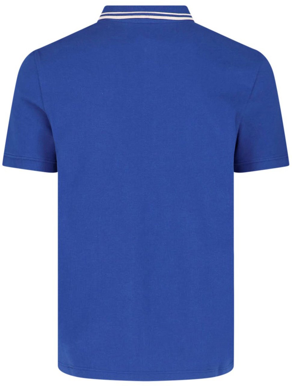 Valentino Blue Short-Sleeved Double Stripe Cotton Polo Blauw