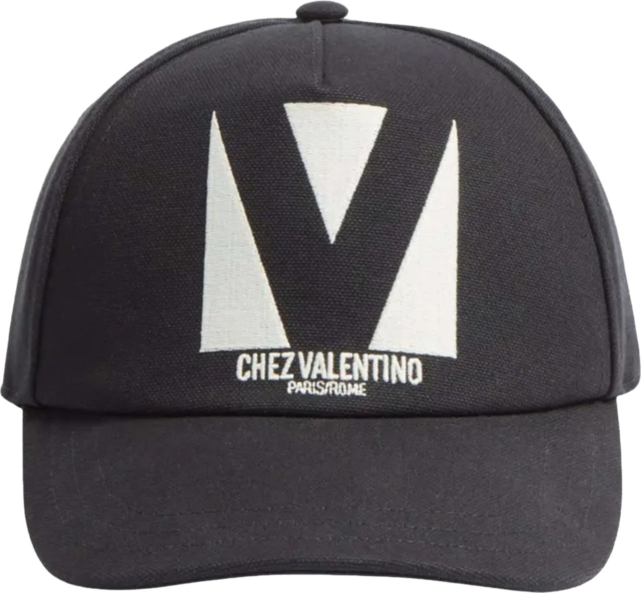 Valentino Dark Classic Geometric Logo Baseball Cap Grijs