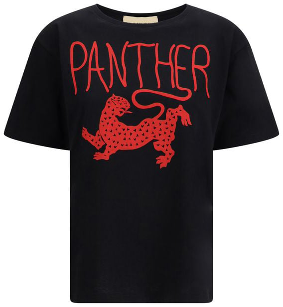 Valentino Black Cotton T-Shirt Zwart