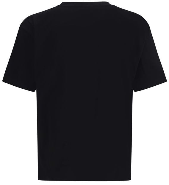 Valentino Valentino Black Cotton T-Shirt Zwart