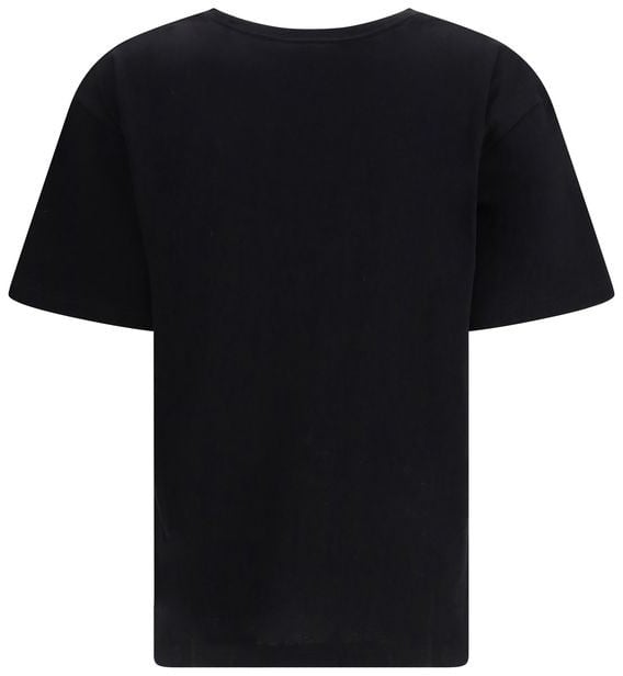 Valentino Valentino Black Cotton T-Shirt Zwart