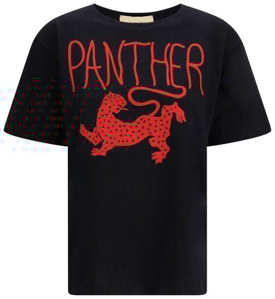 Valentino Valentino Black Cotton T-Shirt Zwart