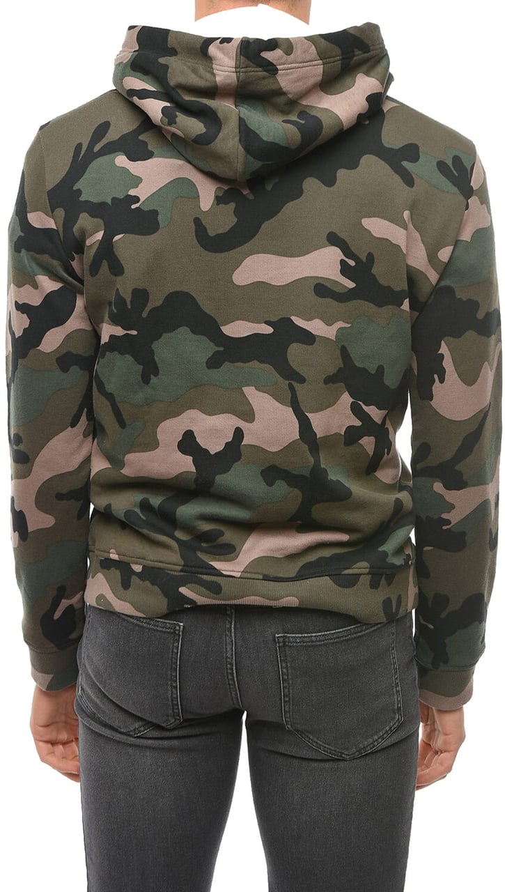 Valentino Valentino Camouflage Pattern Hoodie Sweatshirt Groen
