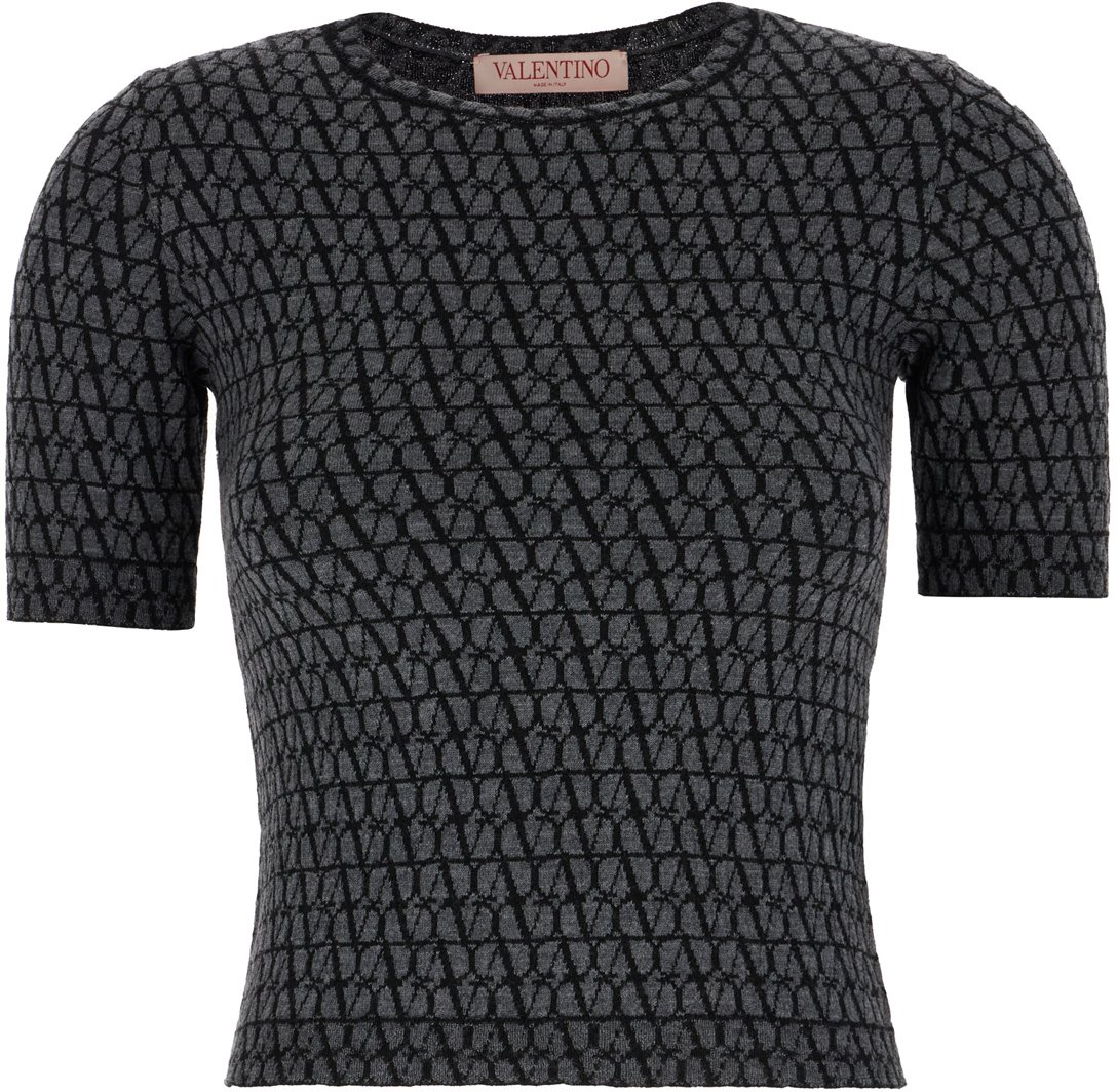 Valentino Valentino Embroidered wool top Divers