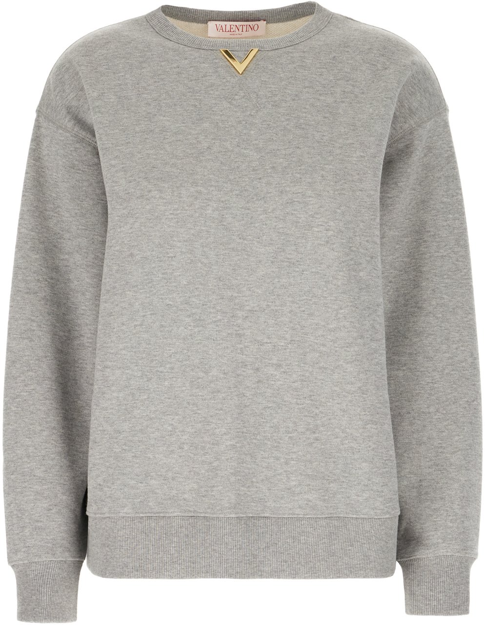 Valentino Valentino Grey cotton blend oversize sweatshirt Grijs