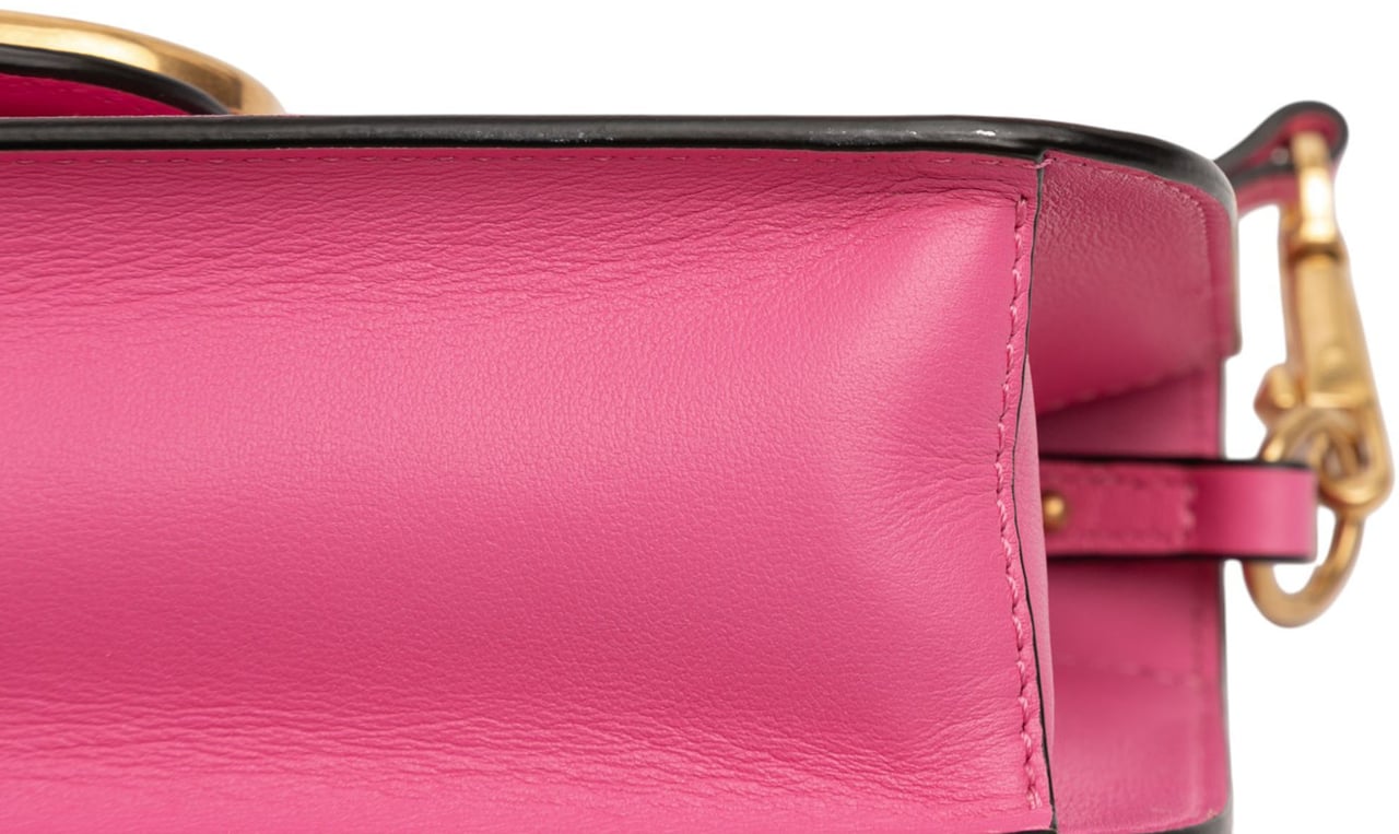 Valentino Medium Calfskin VLogo Loco Satchel Roze