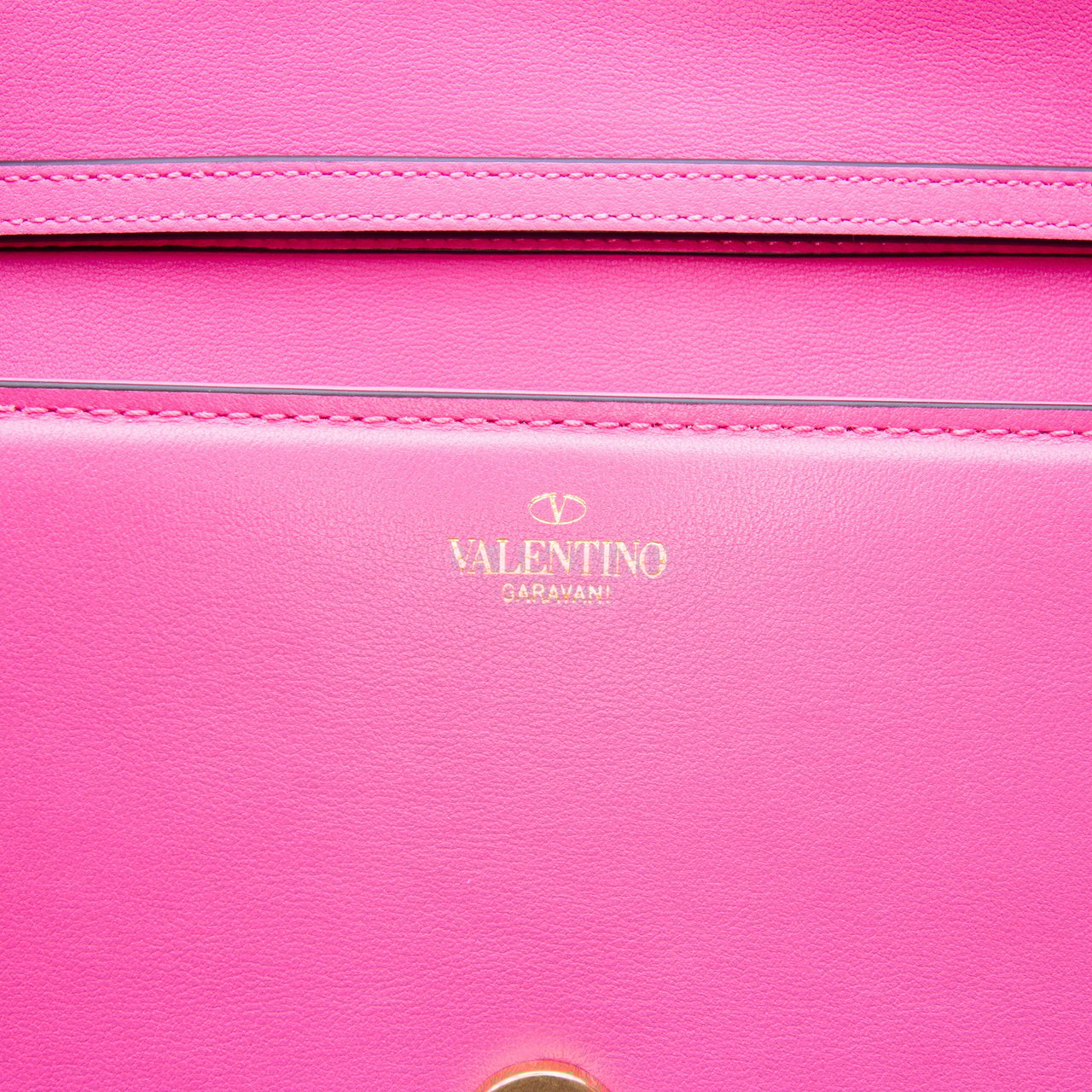 Valentino Medium Calfskin VLogo Loco Satchel Roze