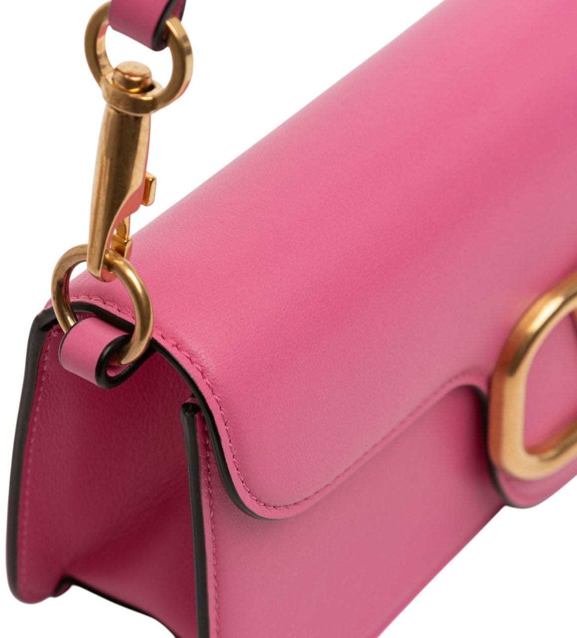 Valentino Medium Calfskin VLogo Loco Satchel Roze