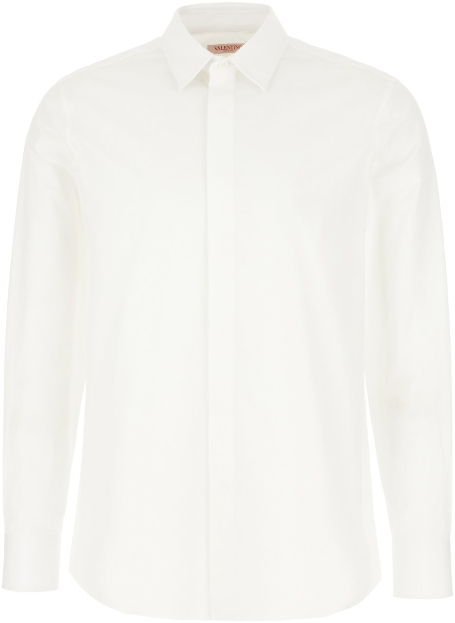 Valentino Valentino White poplin shirt Wit