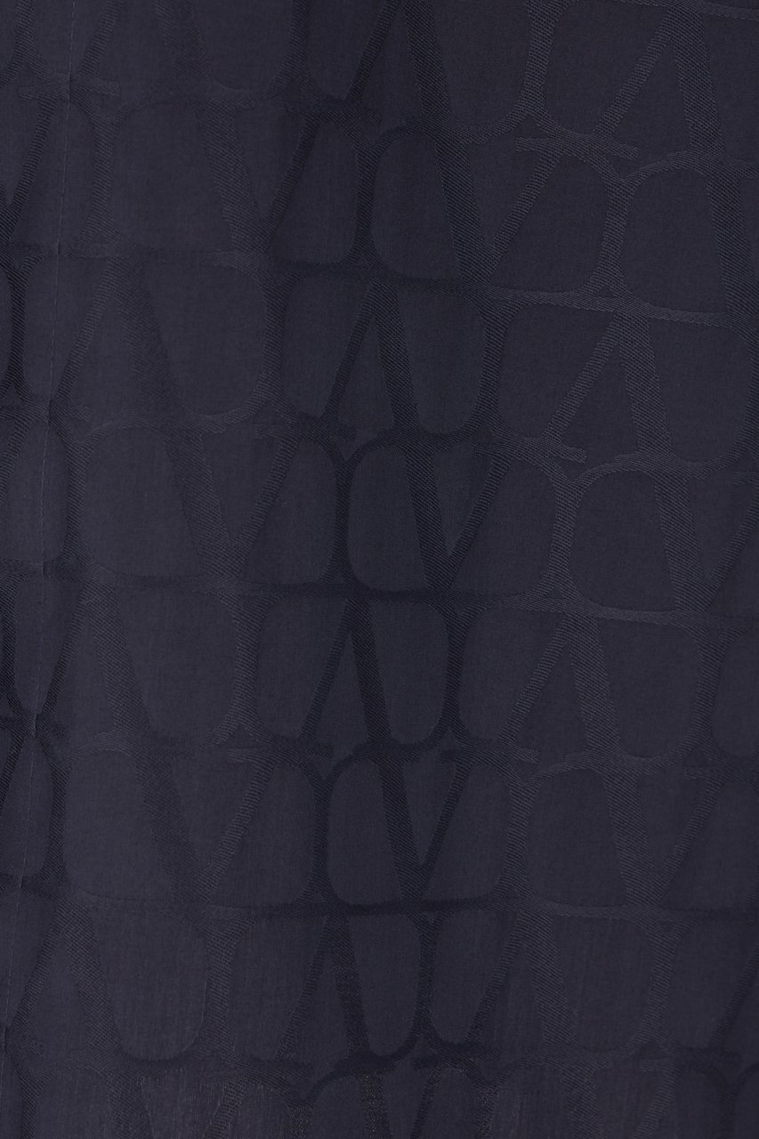 Valentino Valentino Printed poplin shirt Blauw