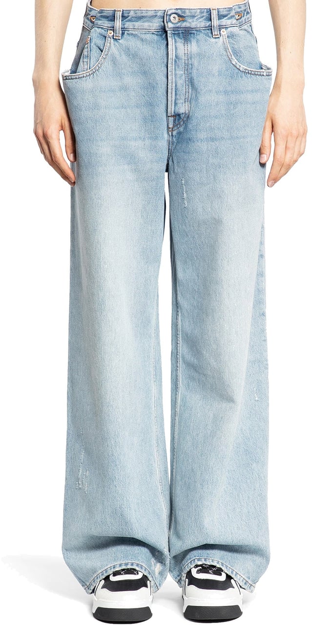 Valentino Valentino Cotton Denim Jeans Blauw