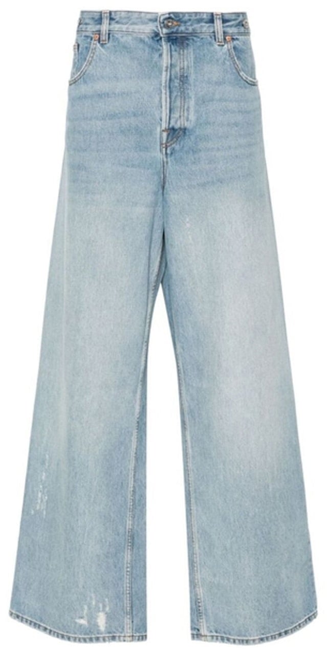 Valentino Valentino Cotton Denim Jeans Blauw