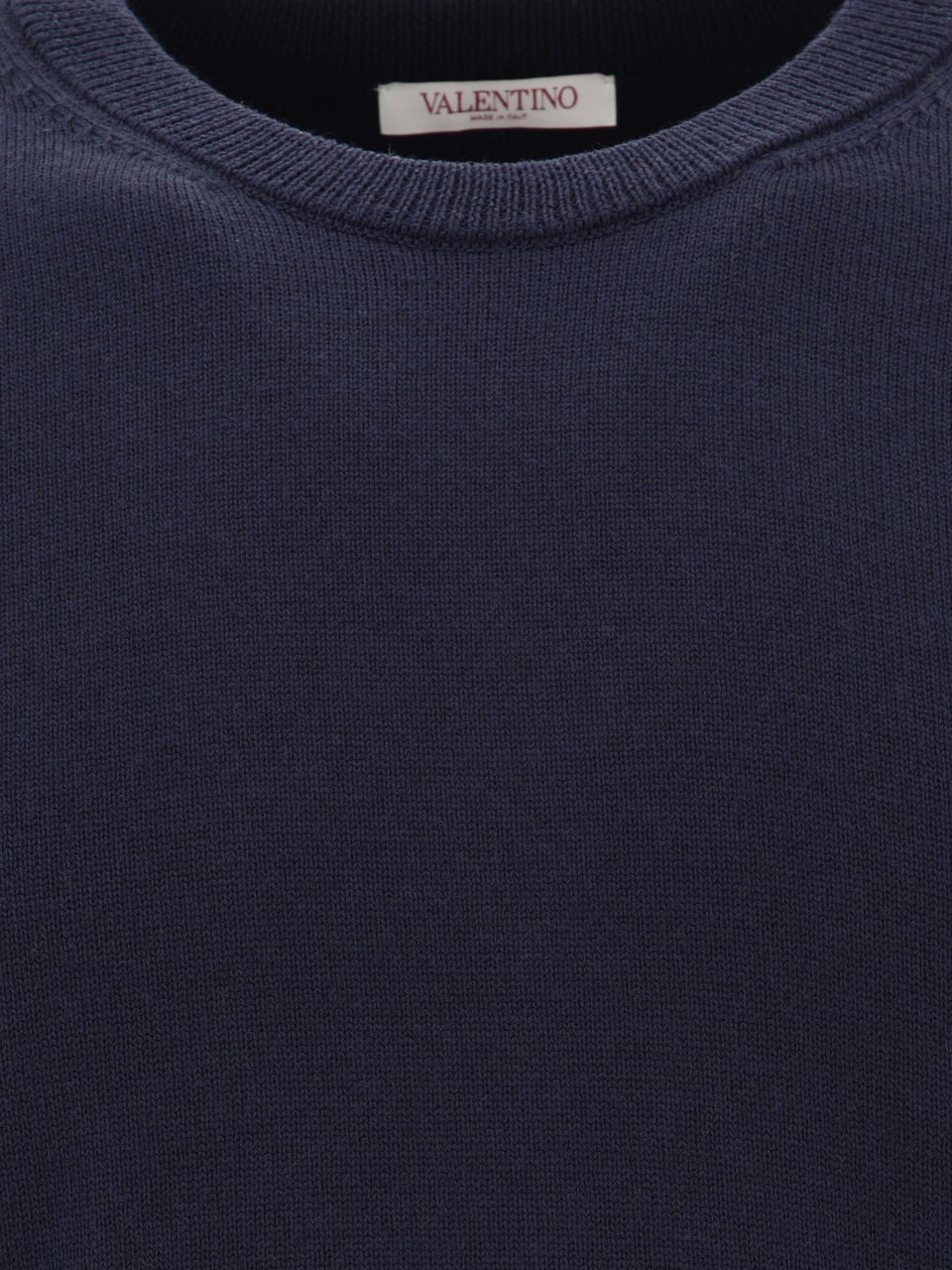 Valentino Sweater with rubberised V Detail Blauw