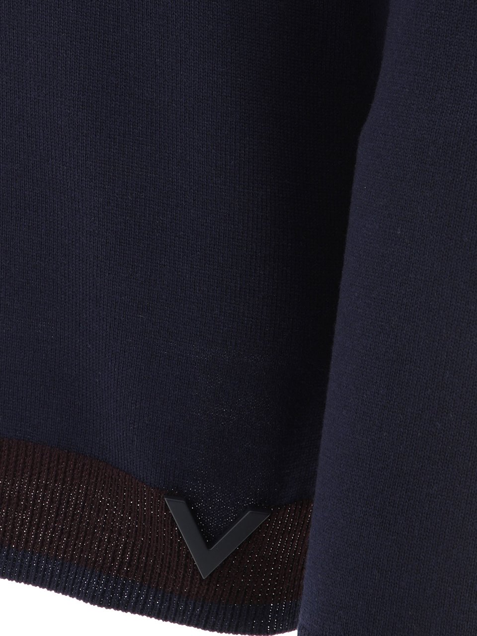 Valentino Sweater with rubberised V Detail Blauw